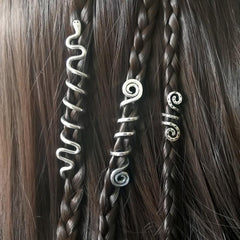 Snake Hair Jewelry For Women Braids Serpent Dreadlock Rings Hair Beads