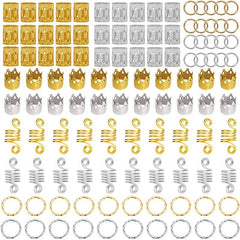 110pcs Dreadlock Jewelry Hair Beads Hair Cuffs Hair Coils Hair Braid