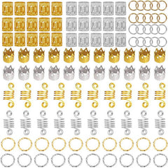 110pcs Dreadlock Jewelry Hair Beads Hair Cuffs Hair Coils Hair Braid