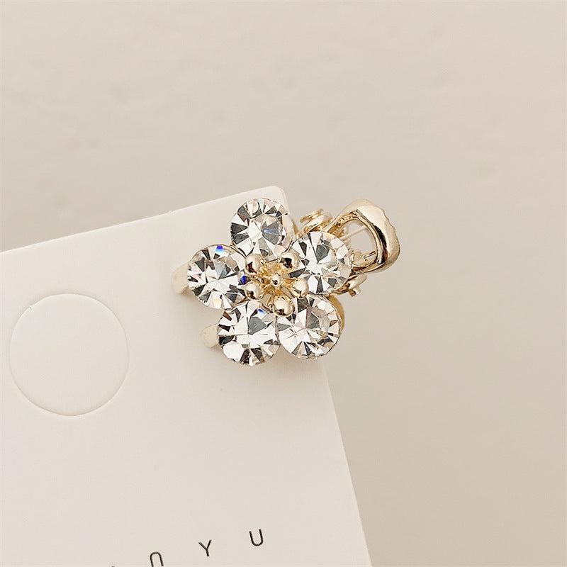 Crystal Flower Mini Hair Claw Clip Vintage Hairclip Hair Accessories