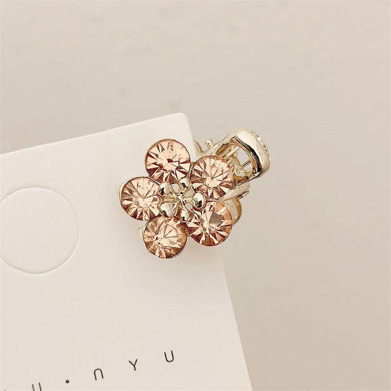 Crystal Flower Mini Hair Claw Clip Vintage Hairclip Hair Accessories