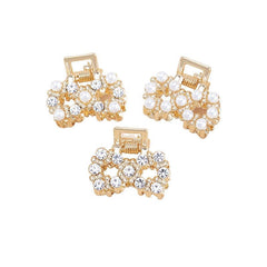 Sweet Mini Metal Claw Clip With Pearl Barrettes Hairpins Hair Accessories