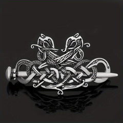 Viking Celtic Barrette Hairpin Silvery Hair Accessories Women's Irish Hair