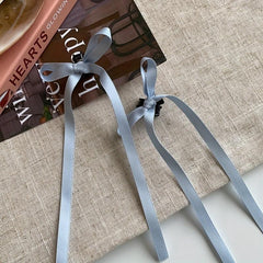 Y2K Girls Ribbon Bow Hair Claw Mini Shark Claw