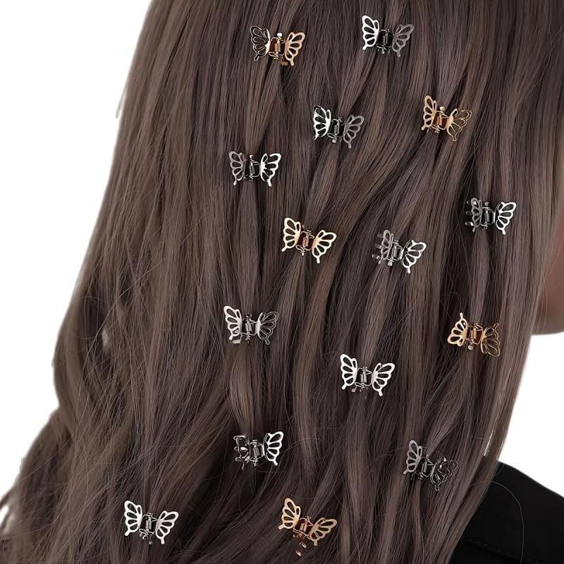 Metal Butterfly Hair Clips 187Pcs Set Hippie Hair Accessories Women