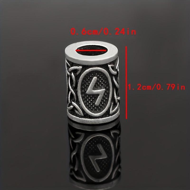 55pcs Viking Runes Hair Beads DIY Braided Hair Accessories