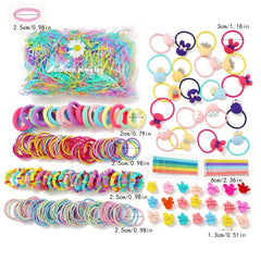 1221 Pcs Hair Accessories Set - Colorful Hair Accessories with Candy Bow