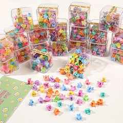 40pcs Solid Hair Claw Grip Mini Banana Clip Resin Hair Styling Accessory