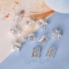 10pcs Adjustable Hair Cuffs Clips Decorative Hair Accessories Rings