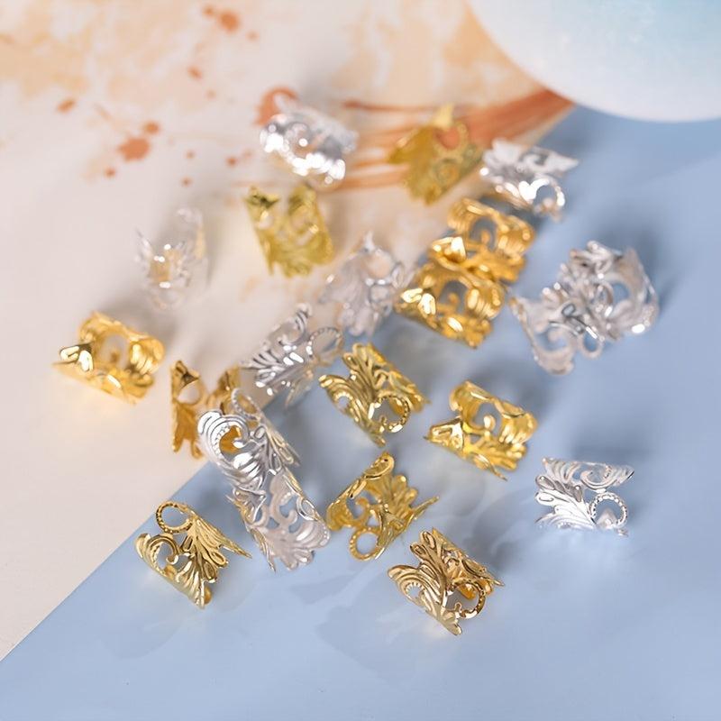 10pcs Adjustable Hair Cuffs Clips Decorative Hair Accessories Rings