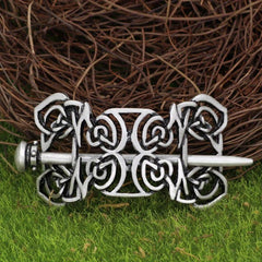 Viking Celtic Style Barrette Hair Pin Silver Irish Knot Jewelry Barrette