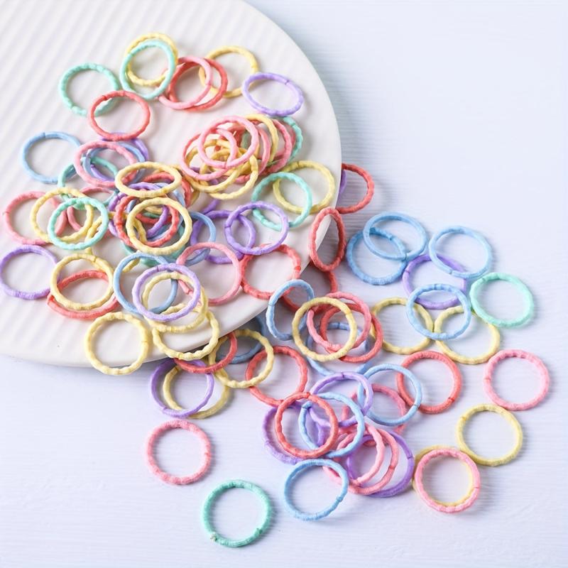 100pcs Baby Girls Mini Hair Tie Candy Hair Ring Hair Rope Toddler Girls Hair Acc