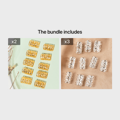 10PCS Golden Dreadlock Beads Hair Jewelry For Braids Hair Rings