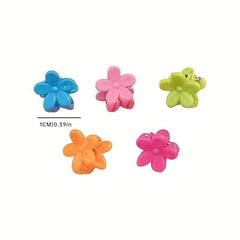 50pcs Mini Butterfly Hair Claw Colorful Side Clip Small Shark Claw