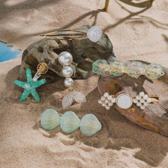 6pcs Ocean Series Hair Clip Vintage Seashell Starfish Hair Accessories