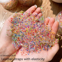 1000pcs Disposable Soft Elastic Hair Ties Women Girls Hair Rubber Bands