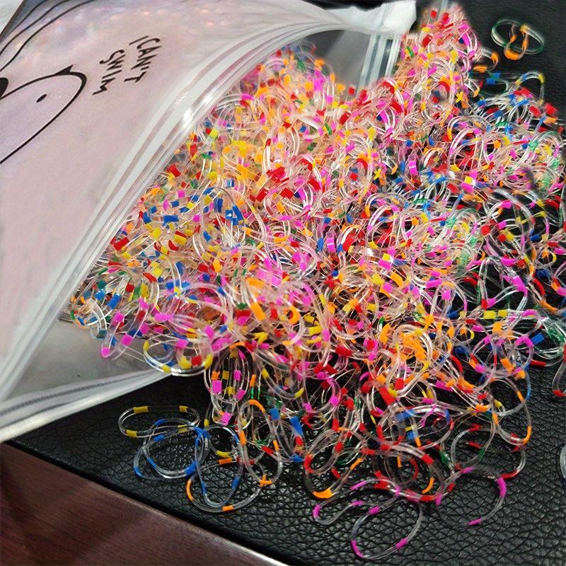 1000pcs Disposable Soft Elastic Hair Ties Women Girls Hair Rubber Bands