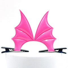 2pcs Bat Wings Hair Clip Cyberpunk Barrette Cosplay Party Halloween Horror Devil