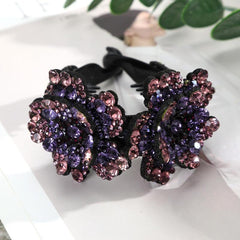 Rhinestone Flower Hair Clip for Women Birthday