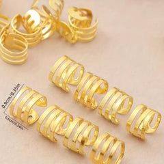 100PCS Viking Hair Beads Spiral Coils Dreadlock Braids Rings Clips Metal Cuffs