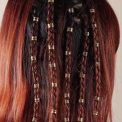 100PCS Viking Hair Beads Spiral Coils Dreadlock Braids Rings Clips Metal Cuffs