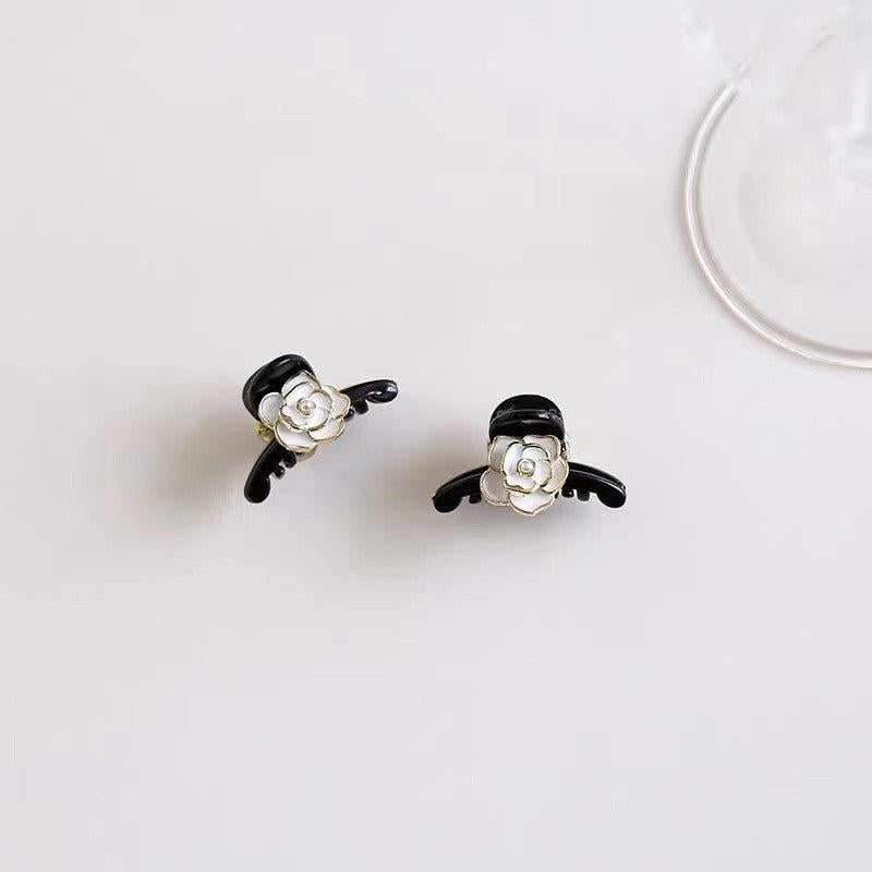 Mini Camellia Flower Hair Claw Vintage Hair Claw Nonslip Hair Clip