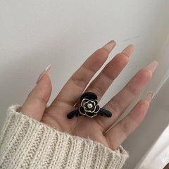 Mini Camellia Flower Hair Claw Vintage Hair Claw Nonslip Hair Clip
