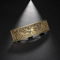 Golden Tree Pattern Hair Clip Viking Style Hair Accessories Vintage Celtic Style