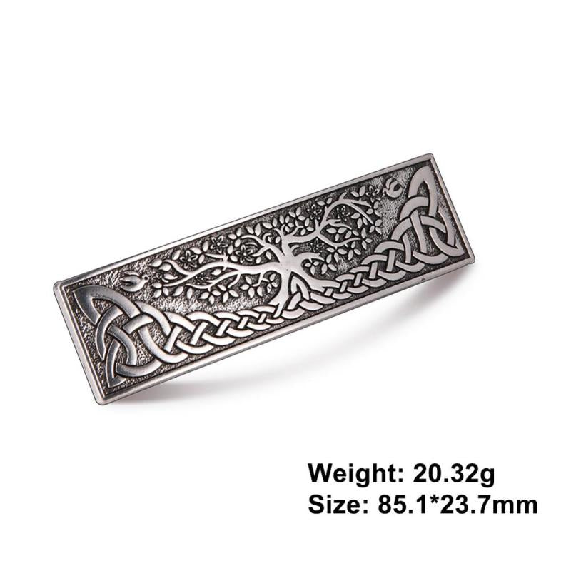Golden Tree Pattern Hair Clip Viking Style Hair Accessories Vintage Celtic Style