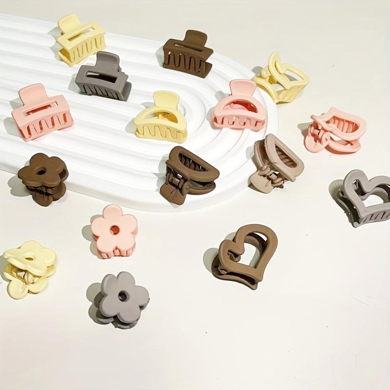 16pcs Mini Frosted Vintage Hair Claw Set for Girls and Women