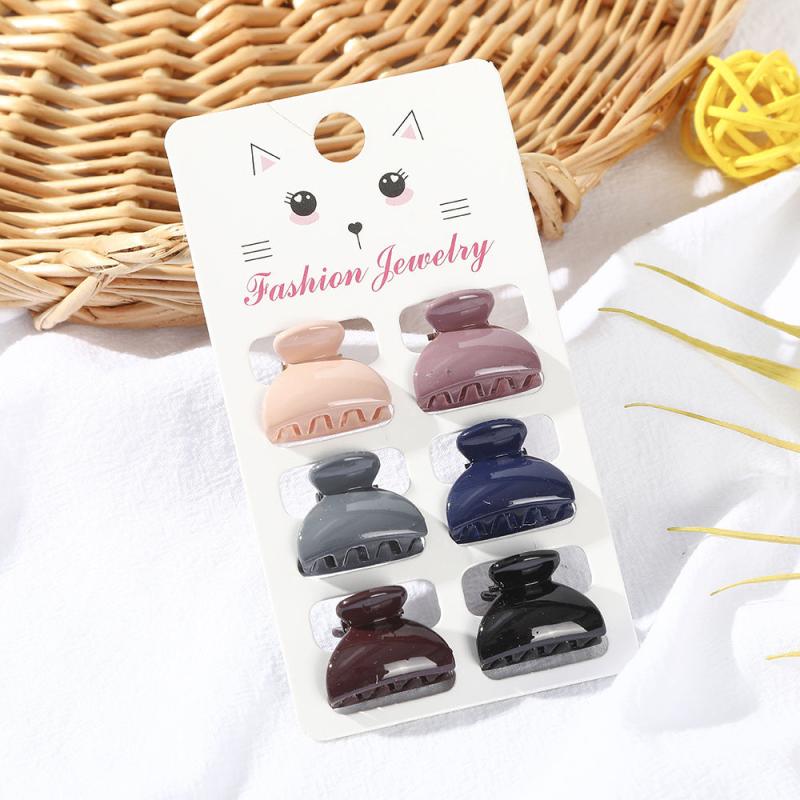 6PCS Mini Hair Claw Clips Strong Hold Hair Accessories For Women Girls