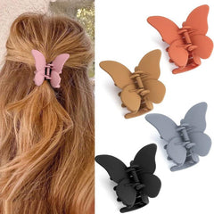 4pcs Matte Butterfly Hair Clips For Women Hair Claw Accessories