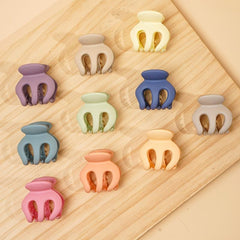 10pcs Mini Claw Hair Clips Non Slip Colorful Hair Claws Matte Jaw Clamps