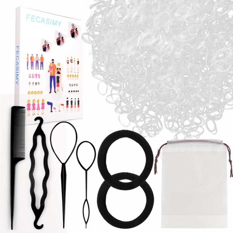 1000pcs Micro Rubber Bands Mini Hair Ties Toddler Comb Jumbo Seamless Hair Ties