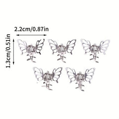 5pcs Butterfly Shape Hair Claw Mini Hair Claw Y2K Hair Accessories
