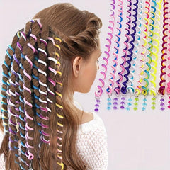 6pcs Rainbow Hair Twister Clip with Crystal Beads Hair Accessories