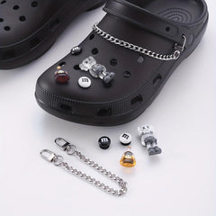 10pcs Mini Drink Bottle Shoe Charm Chain Clogs Buckle Sandal Slipper