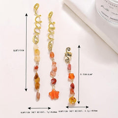 3pcs Tassels Hair Ring Jewelry For Braids Snake Dreadlock Rings