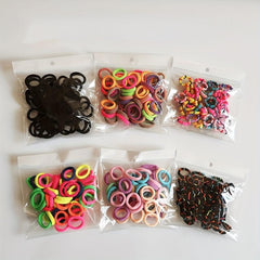50Pcs Elastic Plush Hair Ties for Kids