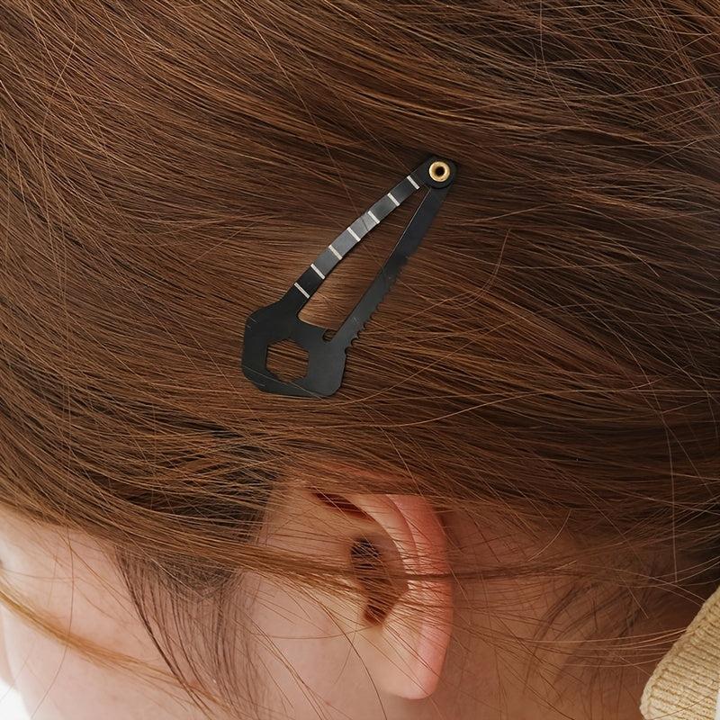 Mini Tool Hairclip Stainless Steel Women Self defense Survival