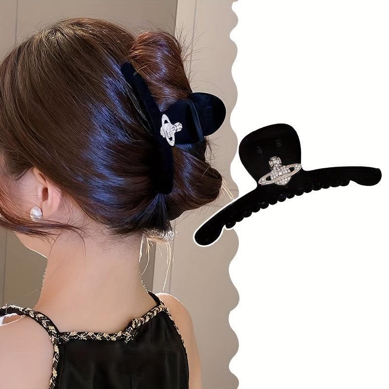 Saturn Flocking Hair Clip for Women Girls