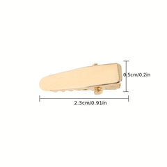 20PCS Small Duck Billed Clip Mini Golden Barrette Hair Accessories