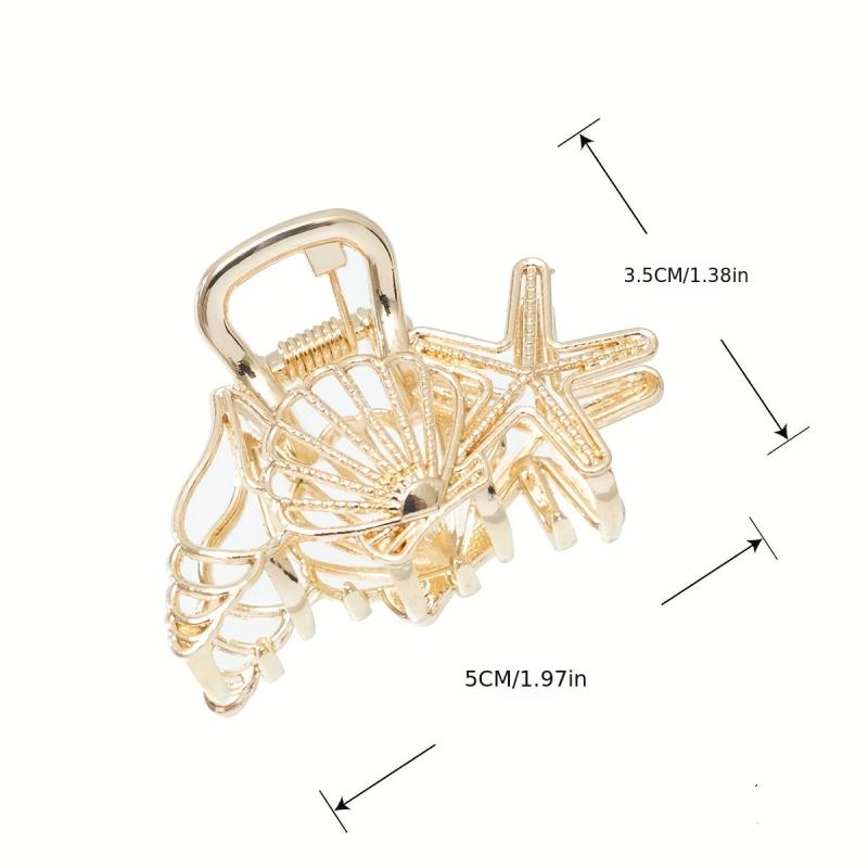 Mini Metal Hair Claw Hollow Shark Claw Back Head Clip Hair Accessories