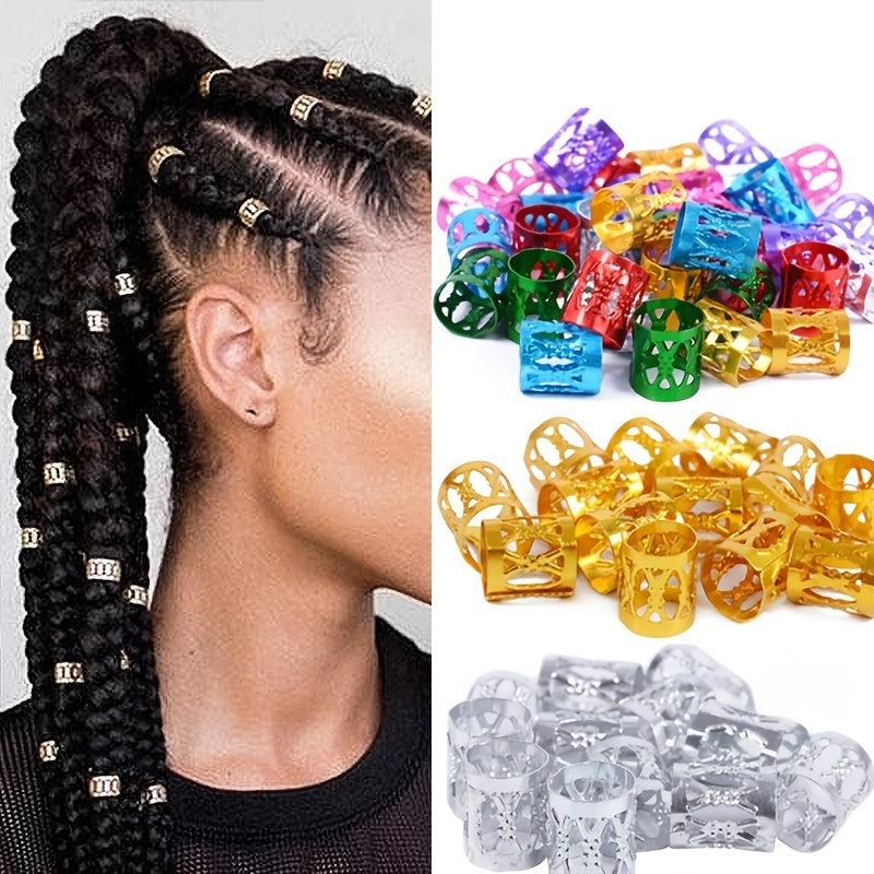 10pcs Dreadlock Beads Hair Rings Hair Decoration Clips Hair Jewelry