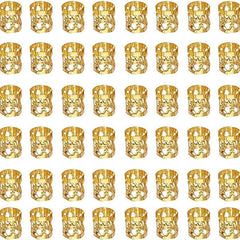 50pcs Aluminum Hair Jewelry Rings Dread Locks Adjustable Metal Cuffs Hair Clips