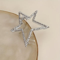 Y2K Metal Star Hair Claw Shark Claw Mini Hair Clip