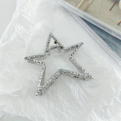 Y2K Metal Star Hair Claw Shark Claw Mini Hair Clip