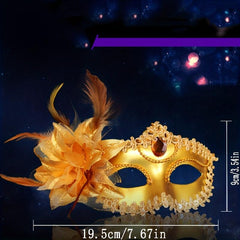 Venetian Masquerade Mask Lily Flower Mask Half Face Ladies Party