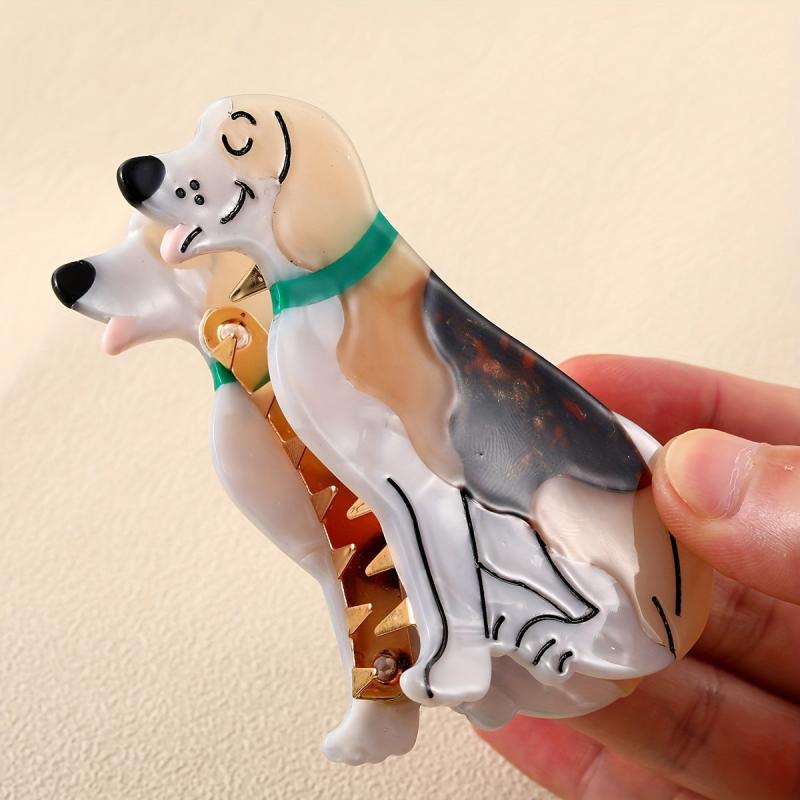 1pc Acetate Dog Hair Clip Non-slip Shark Claw Hair Accessories