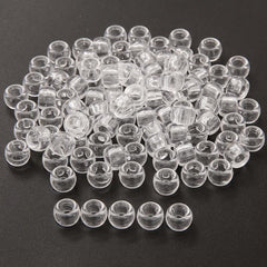20pcs Clear Resin Hair Rings Metal Hair Clips for Braiding Dreadlock Rings